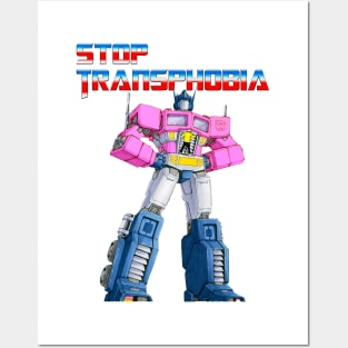 Stop Transphobia Transformers Posters and Art